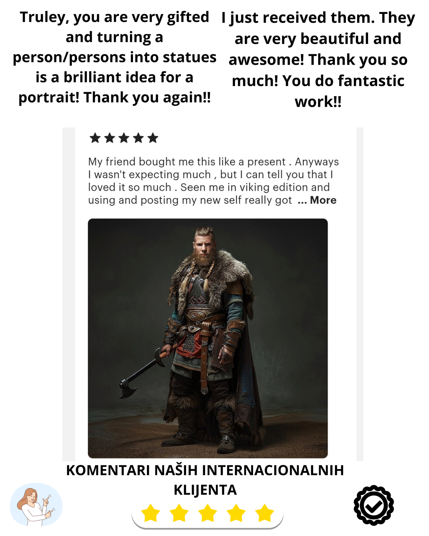 Custom Portrait ,1 to 4 people Viking Style from Picture, Custom Royal Family Portrait, Birthday gift,wall art, personalized prints,