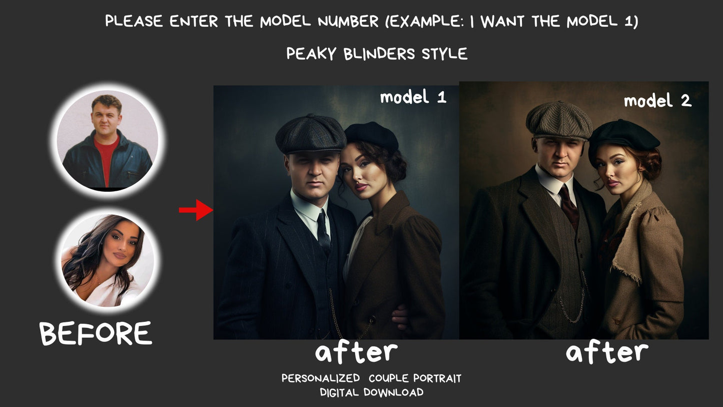 personalized custom mafia peaky blinders style ,wall art,gift,gift for her,personalized prints,peaky blinders couple,royal couple ,luxury