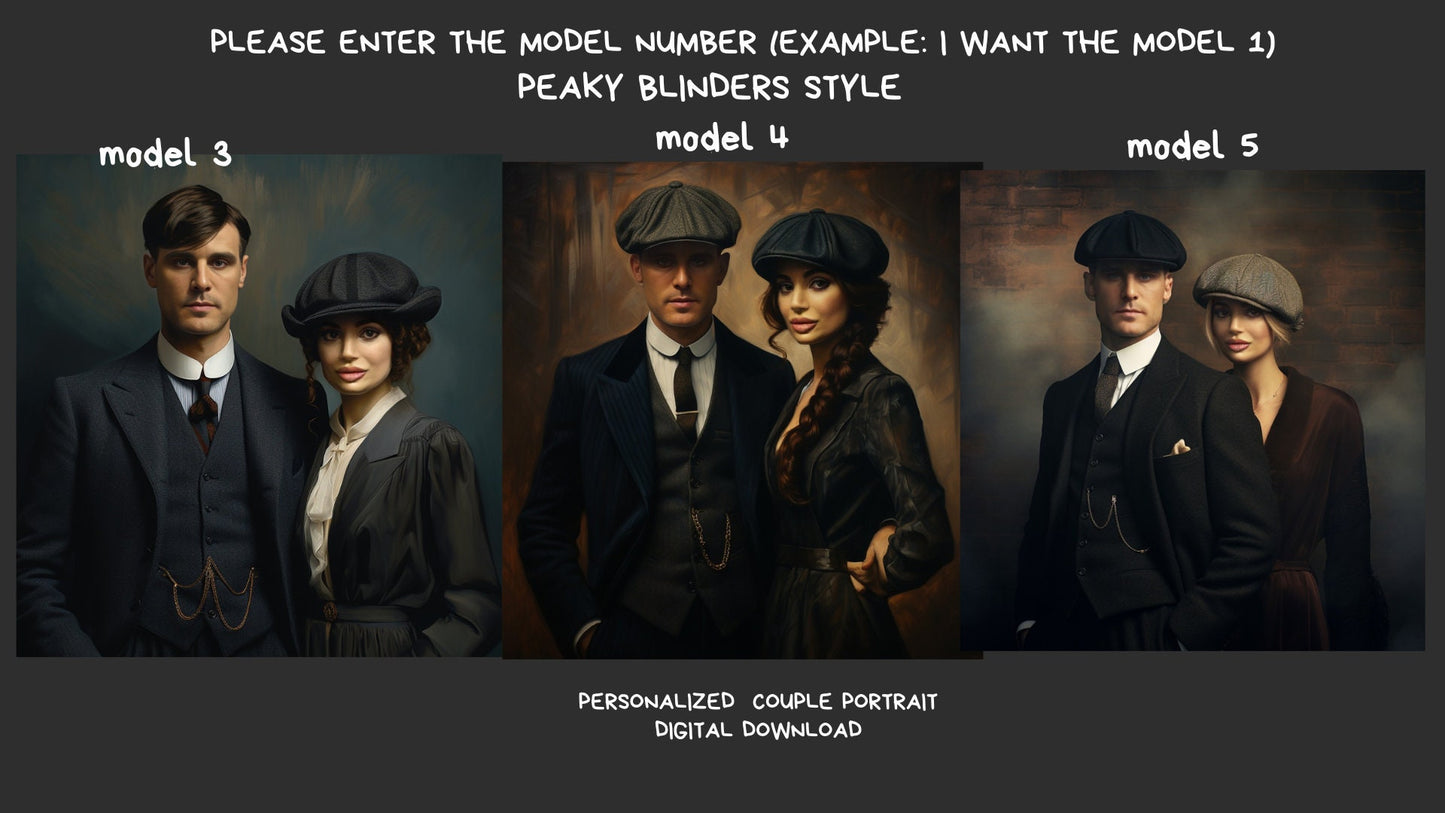 personalized custom mafia peaky blinders style ,wall art,gift,gift for her,personalized prints,peaky blinders couple,royal couple ,luxury