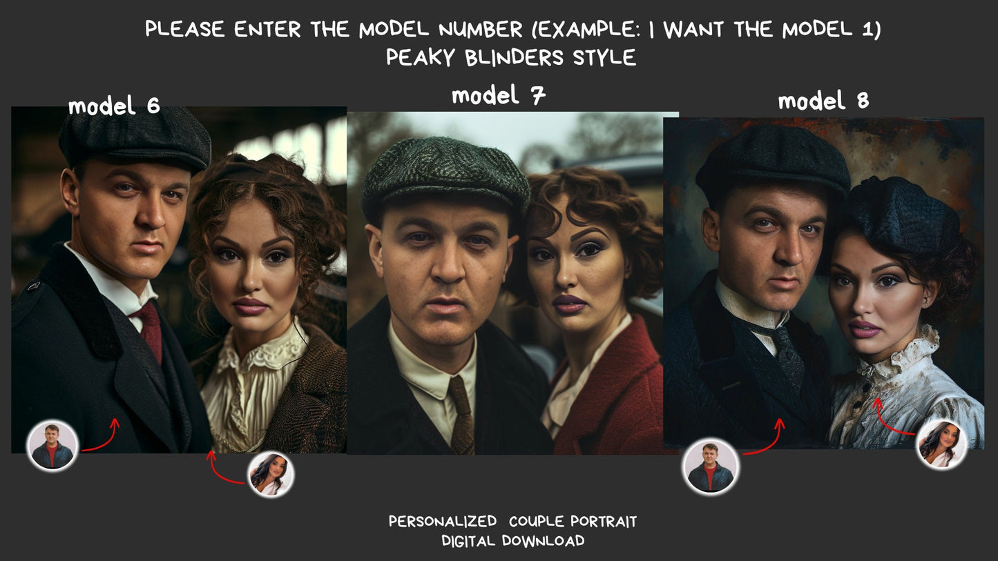 personalized custom mafia peaky blinders style ,wall art,gift,gift for her,personalized prints,peaky blinders couple,royal couple ,luxury