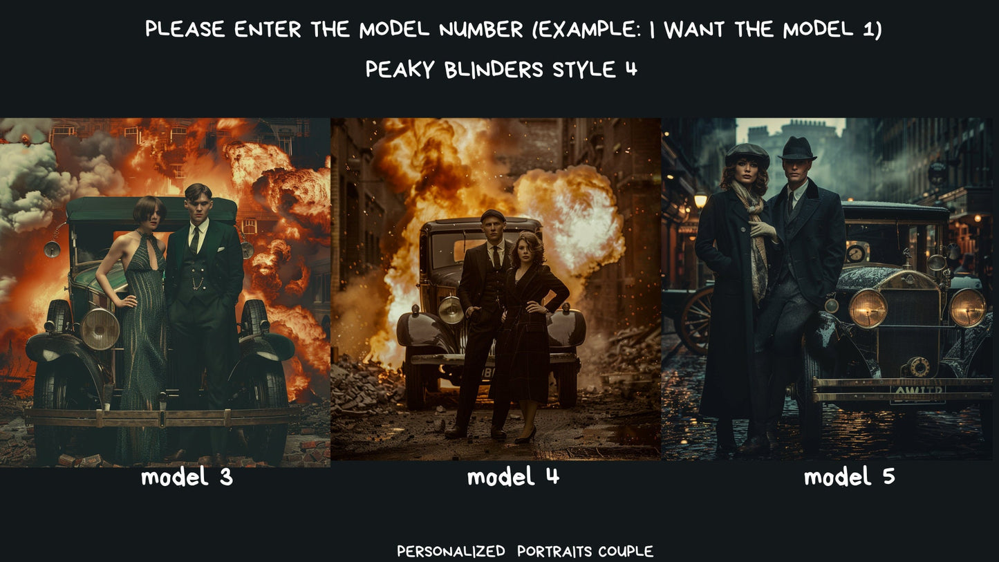 personalized couple portrait ,peaky blinders style,wall art,gift,gift for her,personalized prints,gift for him, ,personal portrait,custom