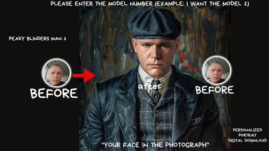 personalized man portrait (peaky blinders style),wall art,gift,gift for her,personalized prints,gift for him, ,personal portrait,