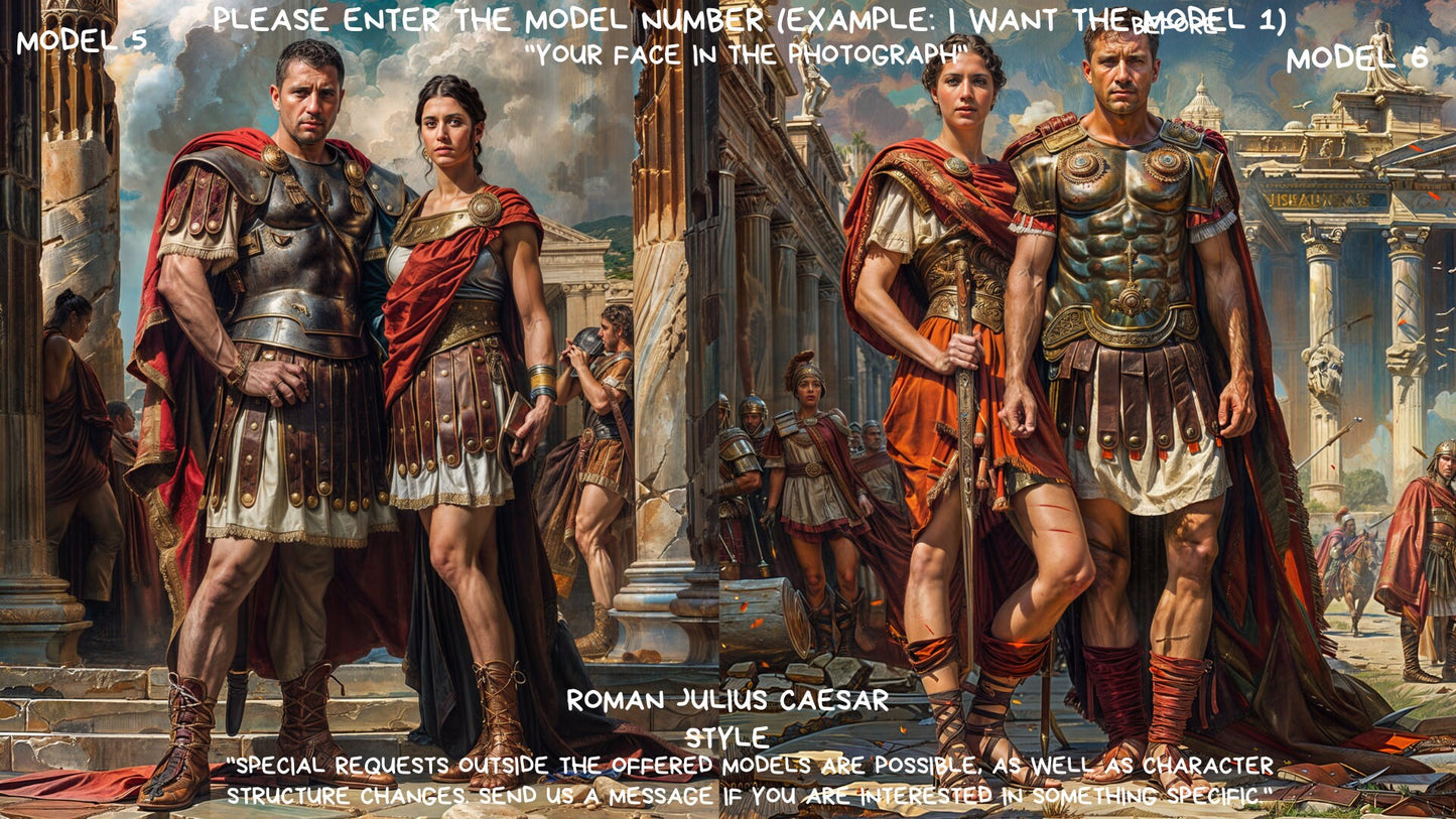 custom couple portrait roman julius caesar style from photo ,,wall art,gift,best gift,personalized prints,gift for couple ,custom portrait,